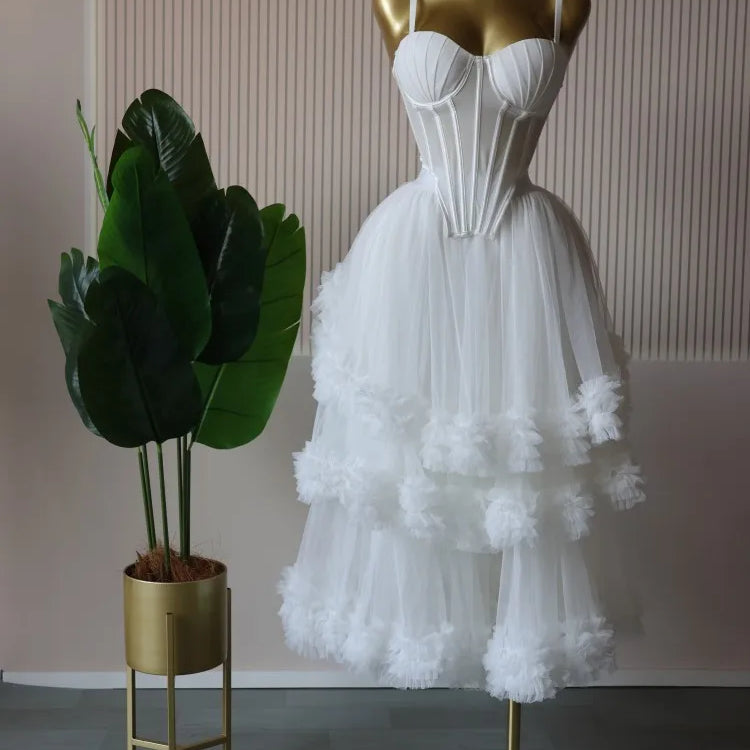 CM.YAYA Women's Dress Set Sleeveless Strap Tops and Pleated Tiered Skirts Suit Elegant Vacation Birthday Two 2 Piece Set Outfits