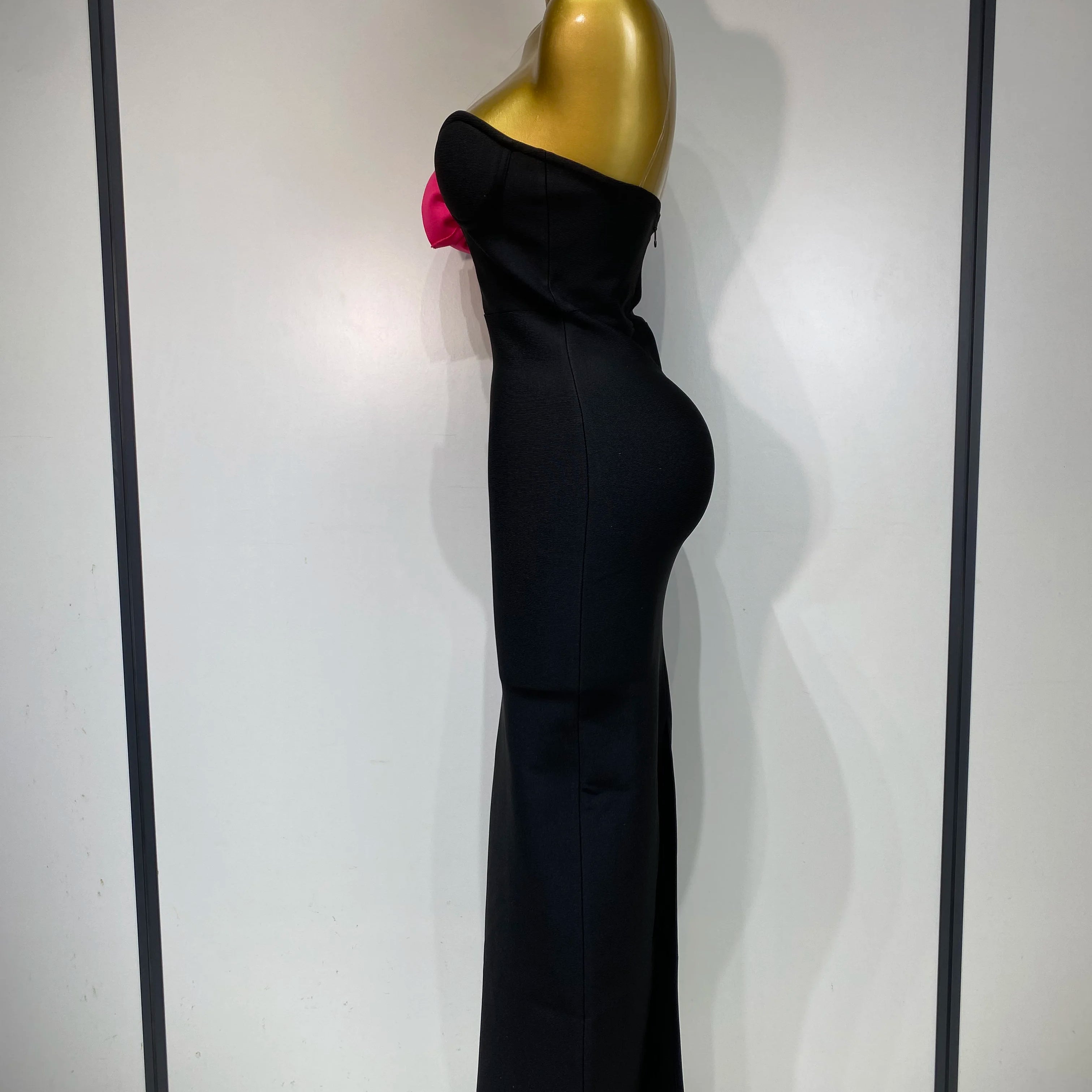 Women Sexy Strapless Backless Flower Patchwork Maxi Long Bandage Dress 2025 Elegant Evening Club Luxury Birthday Party Dresses