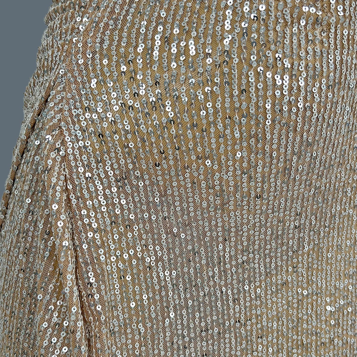 Glitter 2-Pieces Cocktail Dress Luxury 2024 Shining Silver Sequins Top Long Skirt Outfits Set Stage Celebrate Outfit Liangpi