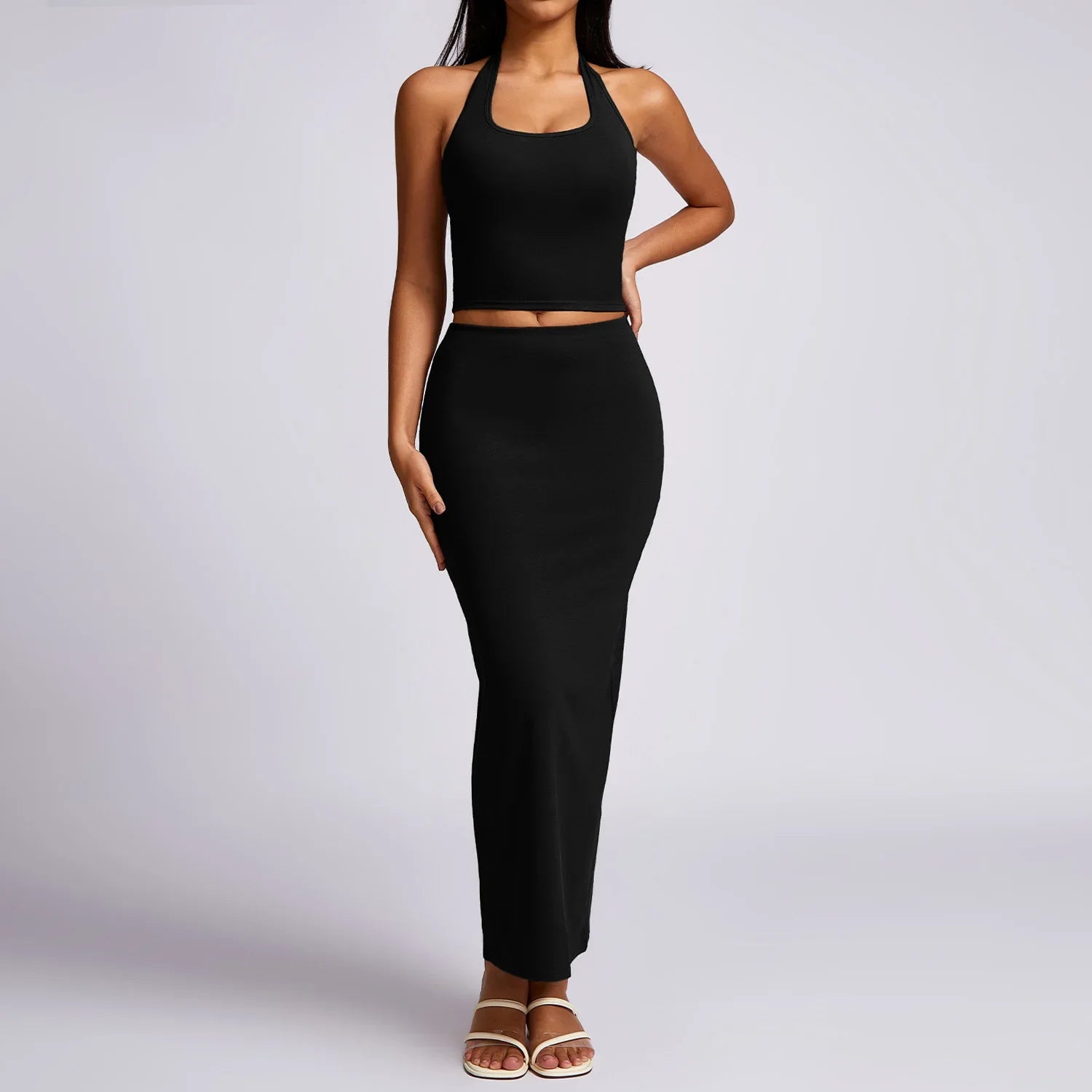 New Yoga Set Workout Clothes Fitness High Quality Suits Sports Bra High Waist Leggings 2 Piece Women High Stretch Gym Outfit black-1