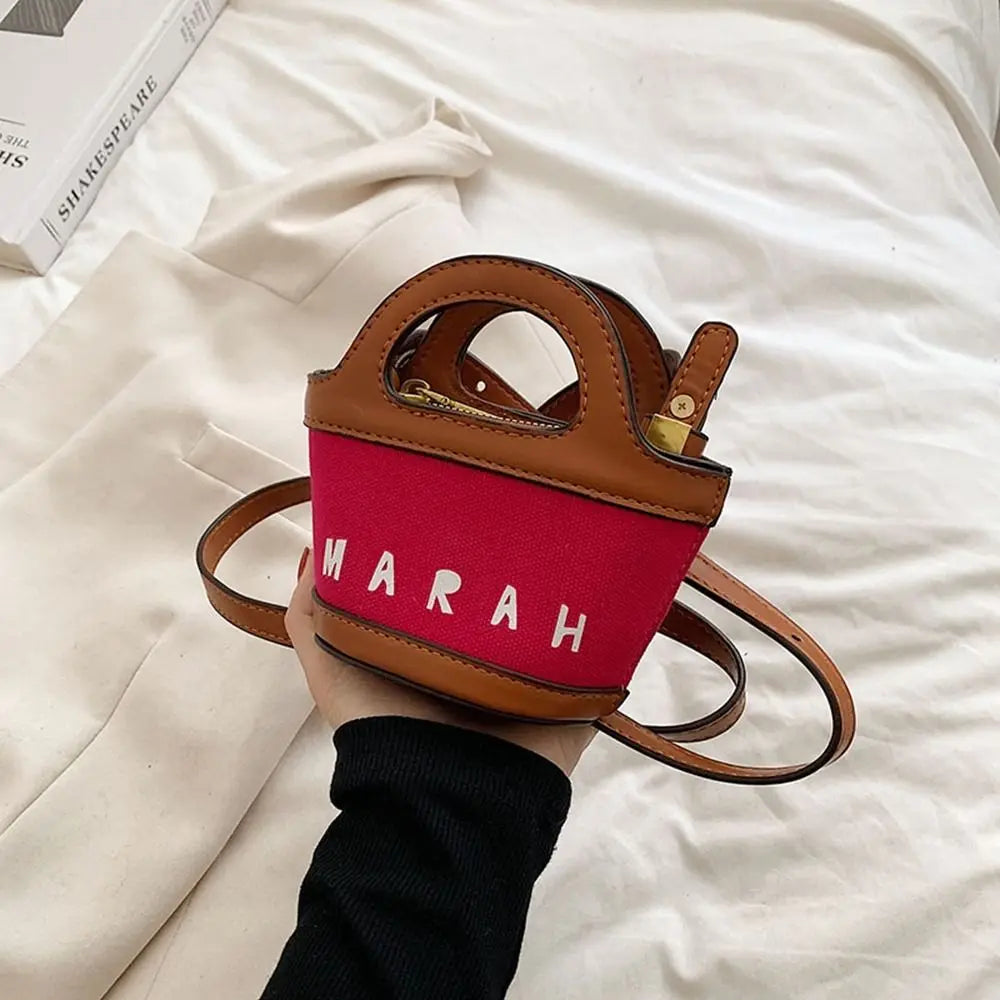 Women Crossbody Bags Fashion Catwalk Style Korean Mini Color Contrast Children's Handbags Coin Purse D