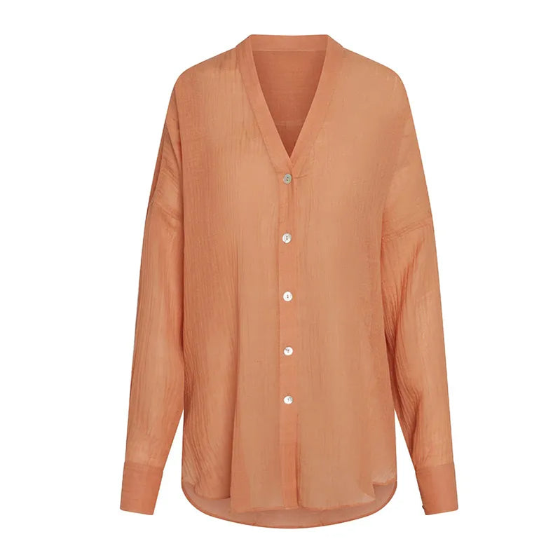 Beach Cotton Line Long Skirt Set For Women Brown Lace Up Cardigan High Slit Knot Skirts Summer 2 Pieces Vacation Beach Outfits