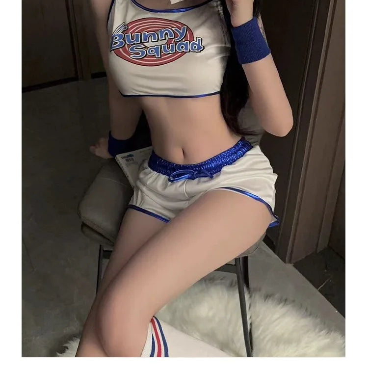 Space Lola Bunny Rabbit Cosplay Costume Rabbit Bunny Jam Costumes Women Girls Halloween Party Clothes Tops Shorts Outfit Set