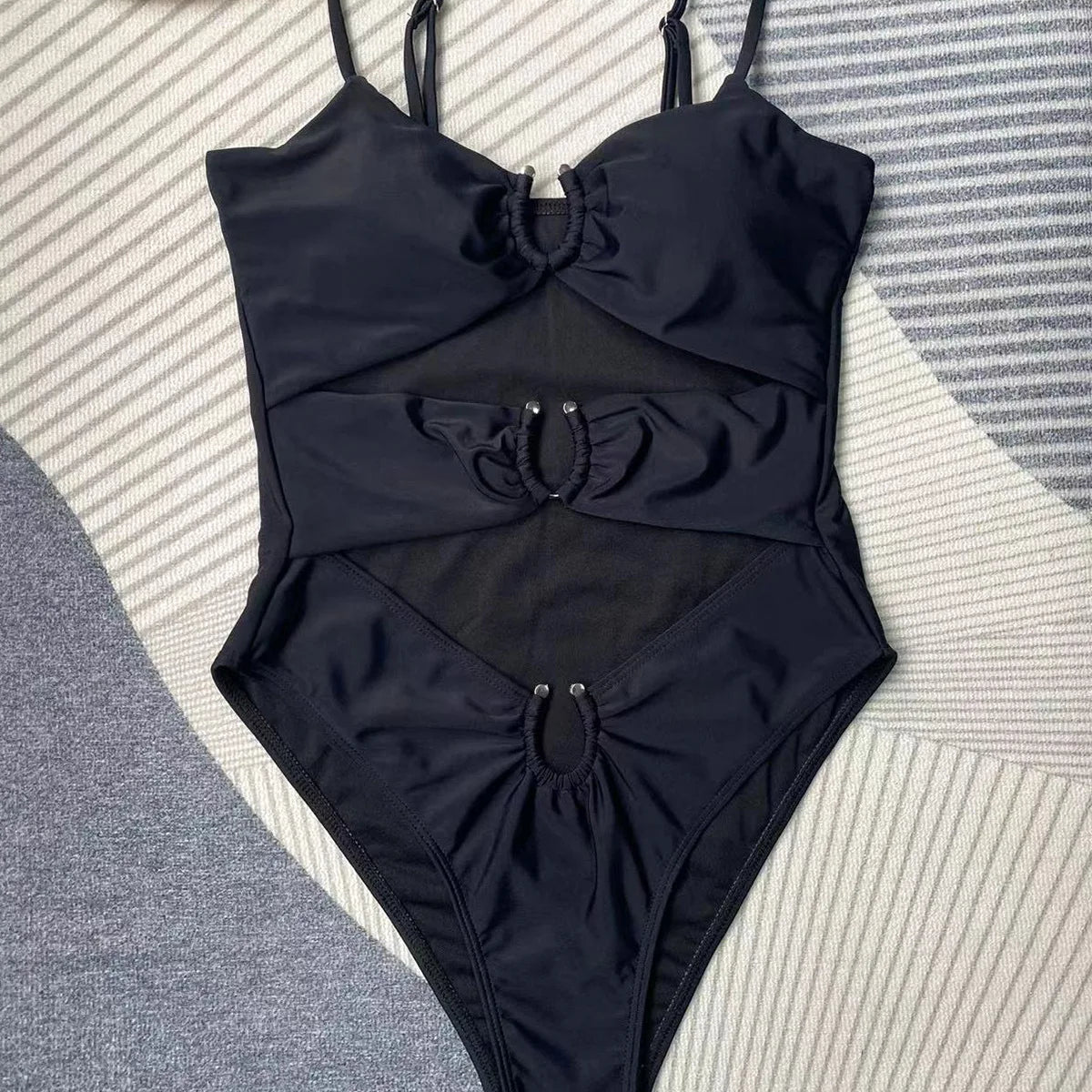 One Piece Swimsuit for Women, Hollow Out Bathing Suit, Beach Backless Monokini, Female Brazilian Swimming Suits, New, 2024