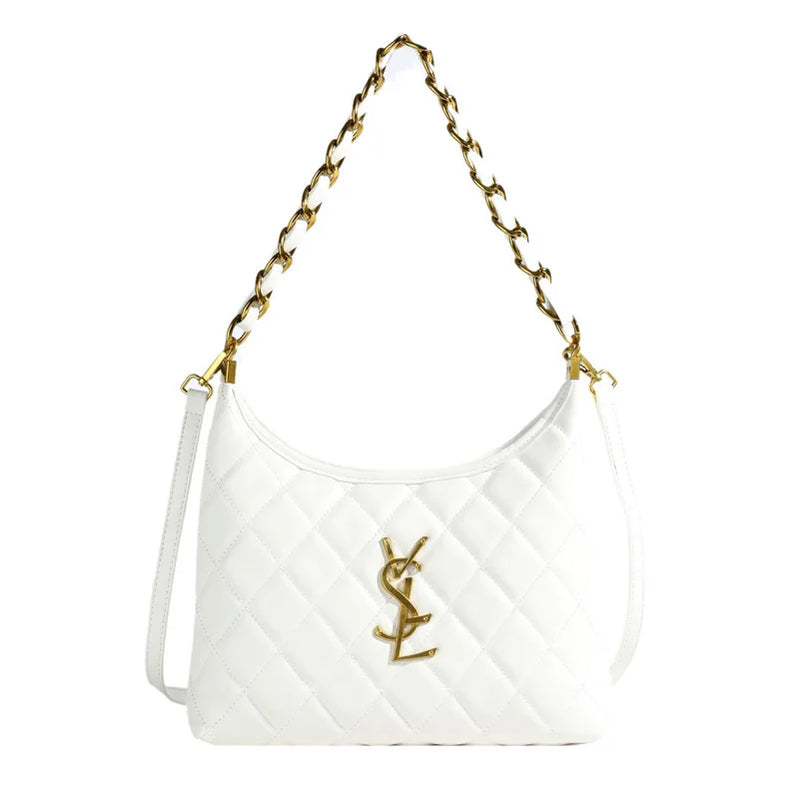 2025 Quilted Chain-Strap Hobo Bag for Women, Chic Minimalist Crossbody Purse, Unique Shoulder Bag