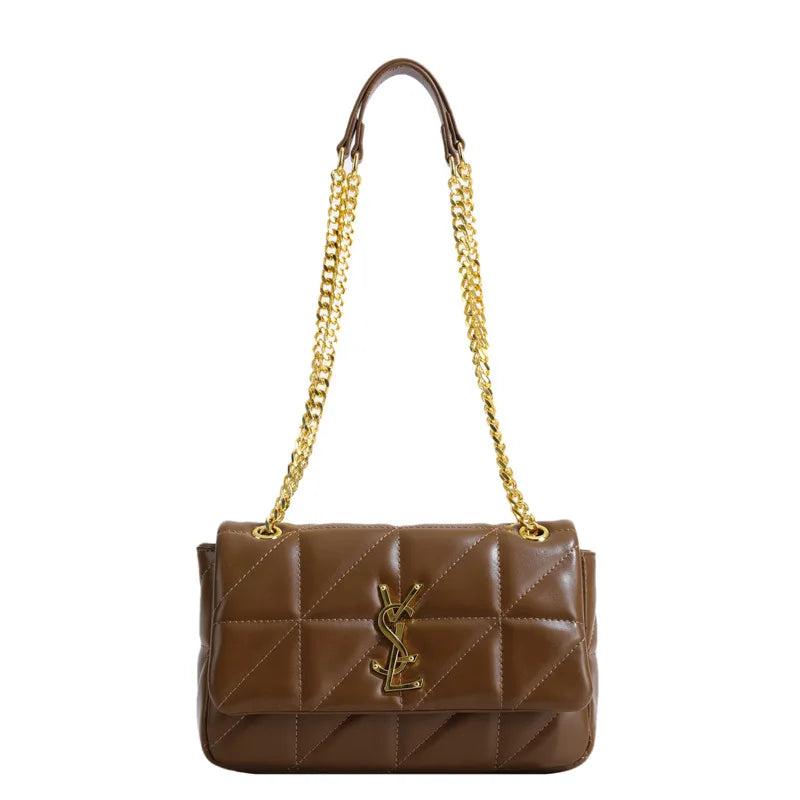 Chic Quilted Crossbody Bag, Large Capacity Underarm Bag with Chain, Multi-Functional Shoulder Purse, Stylish & Versatile