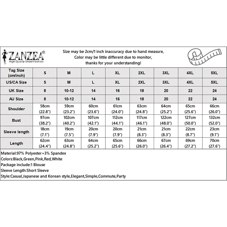 ZANZEA Summer Fashion Blouse Elegant Short Sleeve Satin Shirt Women Stylish OL Work Shirt Female Party Blusas Tunic Chemise