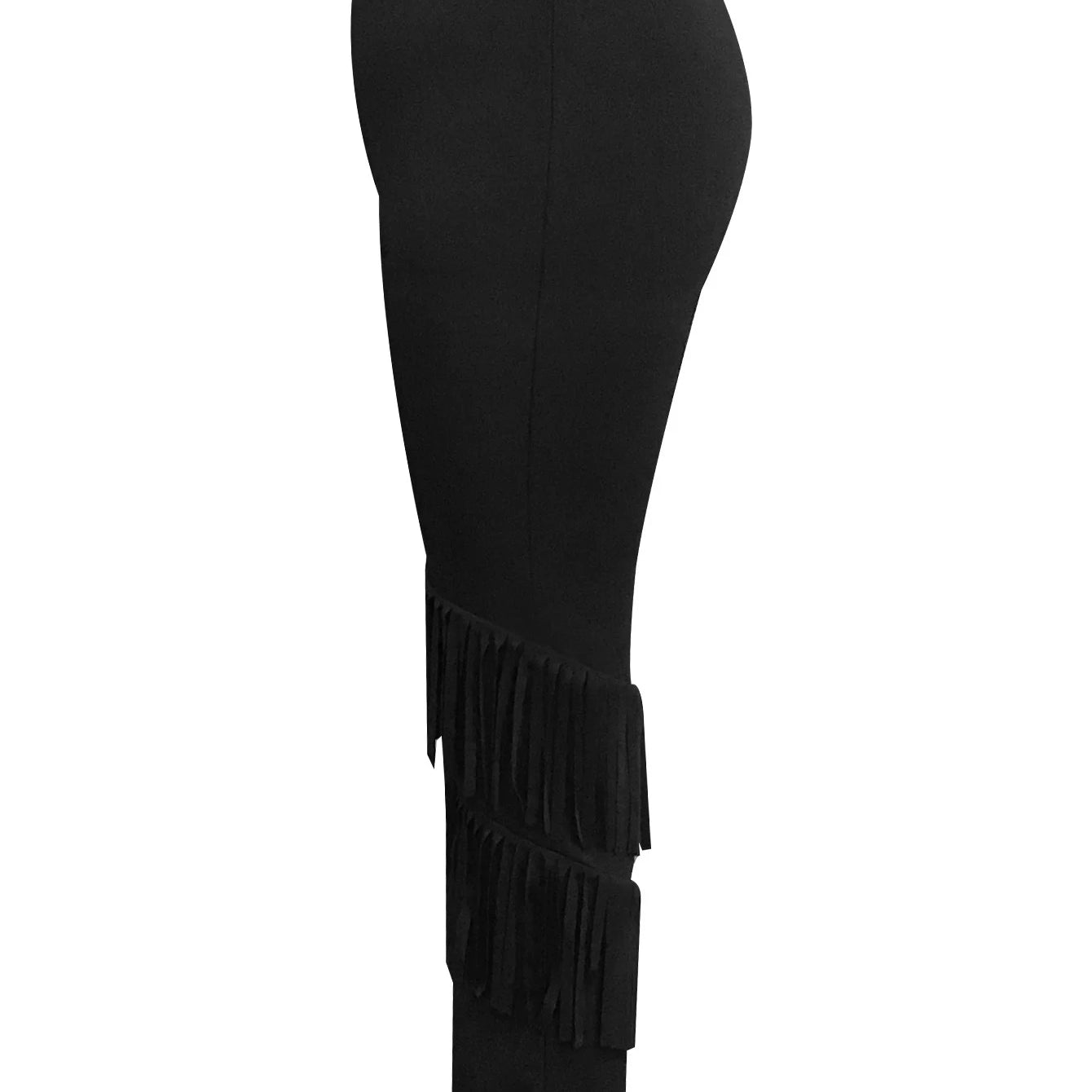 Plus Size pants High Waist Tassel Design Flared Pants Women's casual trousers Y2K slim pants High Waist Long skinny pants