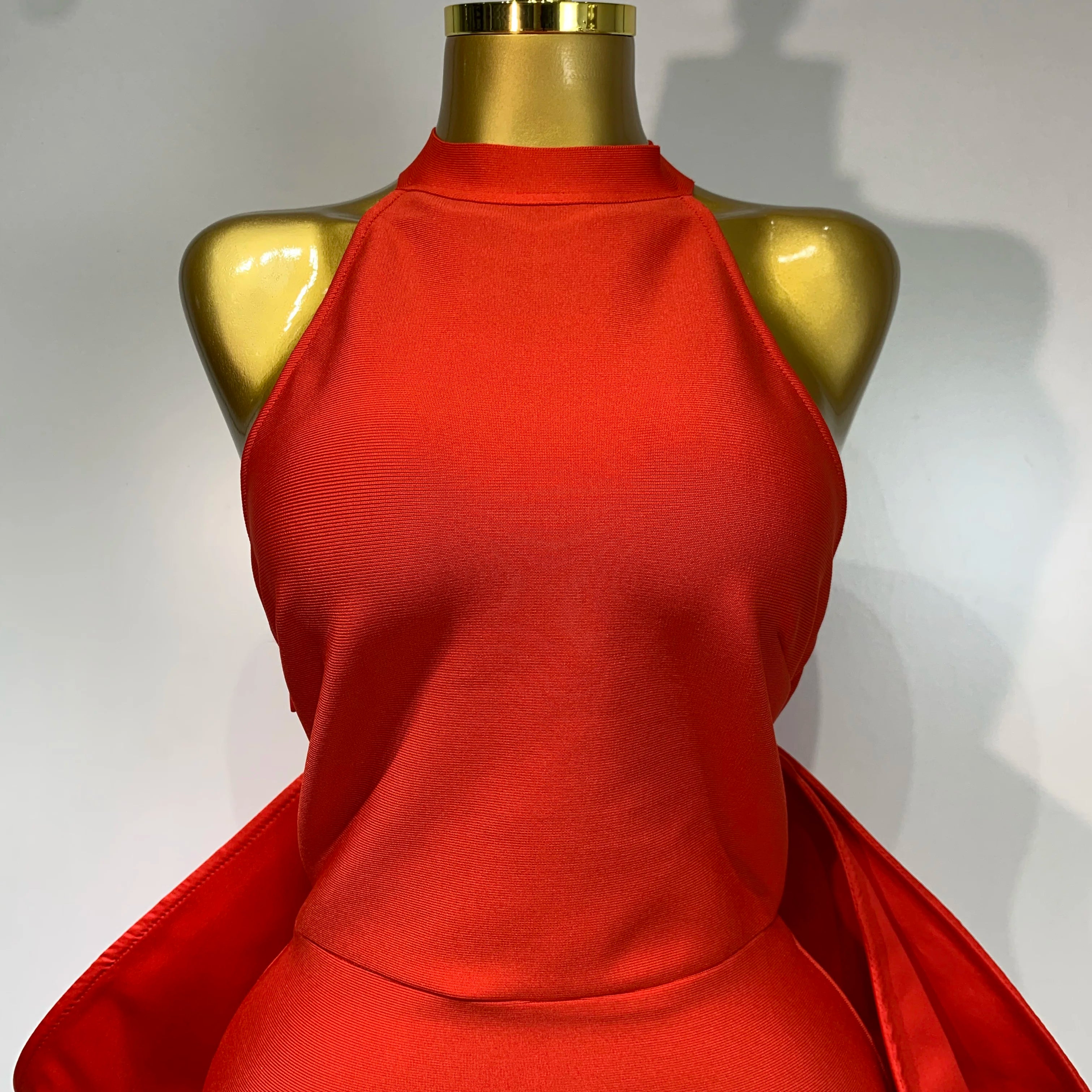 Women Sexy Backless Bow Sleeveless Bodycon Bandage Maxi Dress Red Celebrity Evening Party Cocktail Luxury Birthday Party Dresses