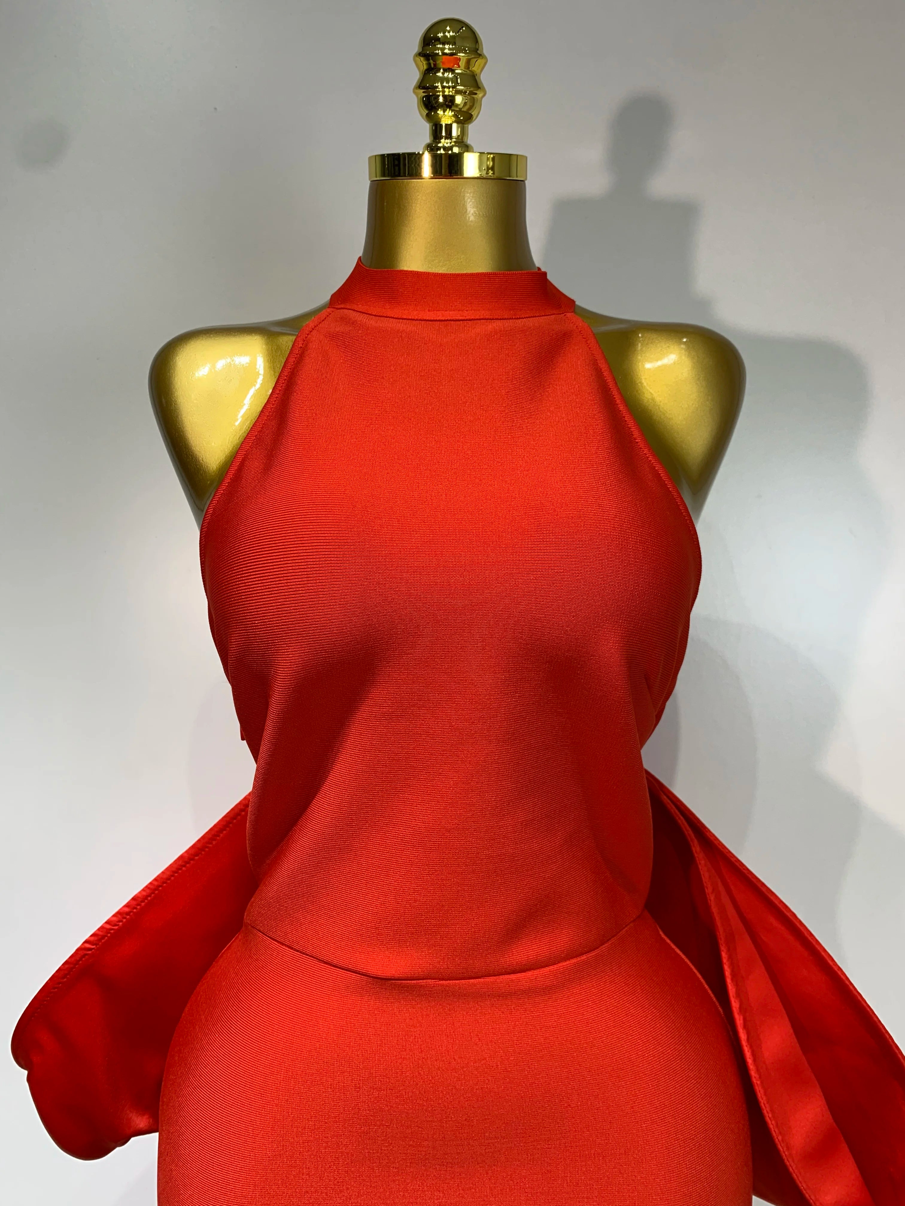 Women Sexy Backless Bow Sleeveless Bodycon Bandage Maxi Dress Red Celebrity Evening Party Cocktail Luxury Birthday Party Dresses