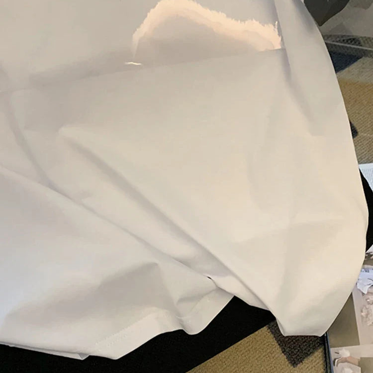 Summer Short Sleeved Stereo Flower T-Shirts Woman Clothes Ropa De Mujer New O Neck Y2k Fashion Top Female White T Shirt