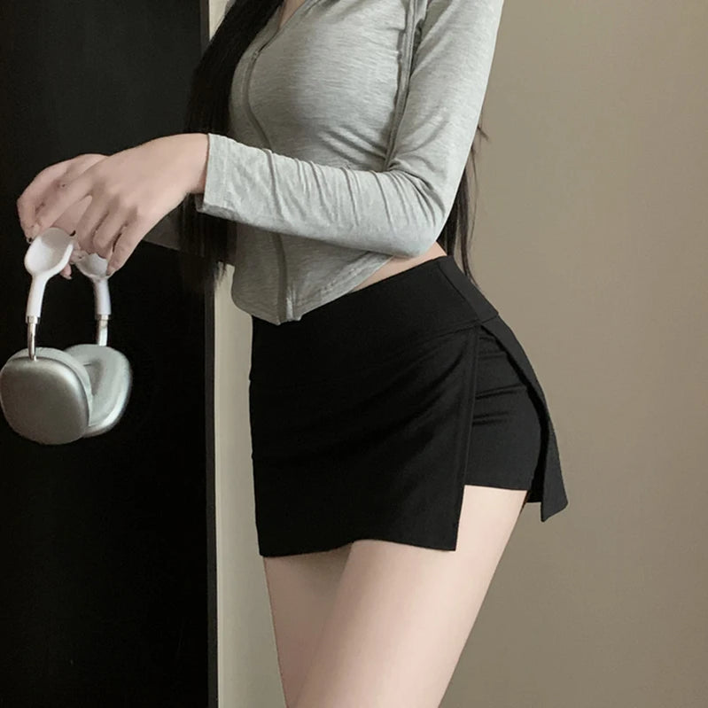 Summer Women's Bodycon Skirt Summer Korean Version Solid Colour Sexy Skirt