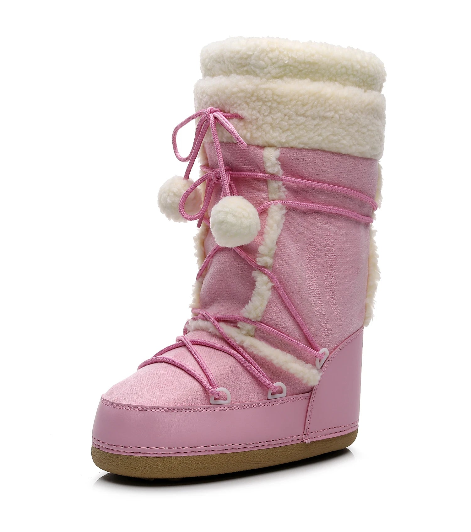 Women's Winter Boots 2023 Women Snow Boots Cold-proof Warm Mid-calf Pink Space Boots Slip-resistant Cotton Woman Winter Shoes Pink