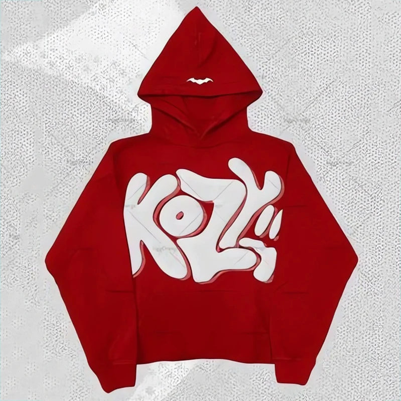 Spring Sweatshirt Woman Hip Hop Tide Alphabet Foaming Hoodie Men's Y2k Harajuku Street Retro Casual Loose Clothing Jackets