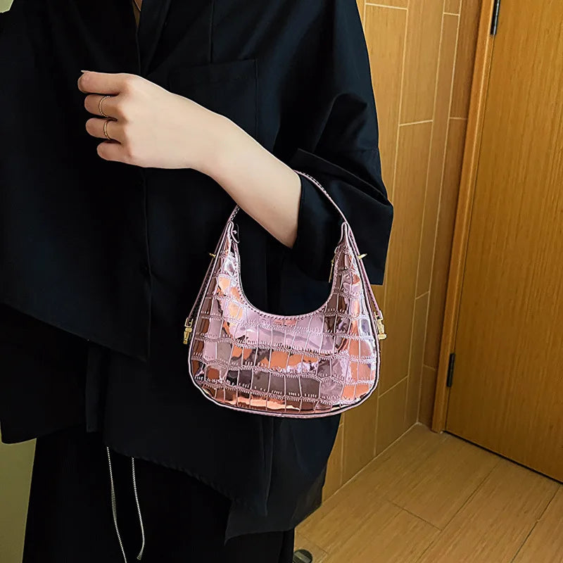 Candy Color Armpit Bag Purses and Handbags Stone Pattern Shoulder Bags for Women Luxury Designer Cloud Bag Party Clutch