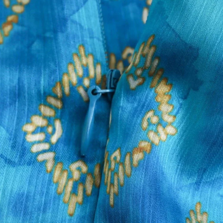 Aonibeier Thin Satin Printed Patchwork Women Long Skirt Traf Summer Zipper High Waist Slit Front Female Maxi Skirt Y2K Beachwear