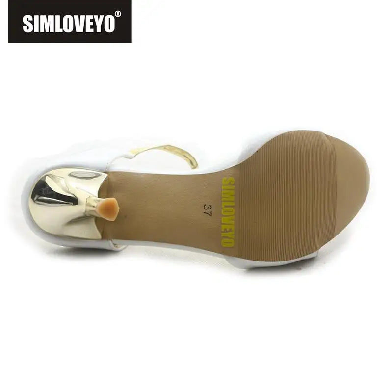 SIMLOVEYO Big size 34-43 Women Sandals Sexy High Heels Flops Gladiator Open Toe Platform Summer Sandals