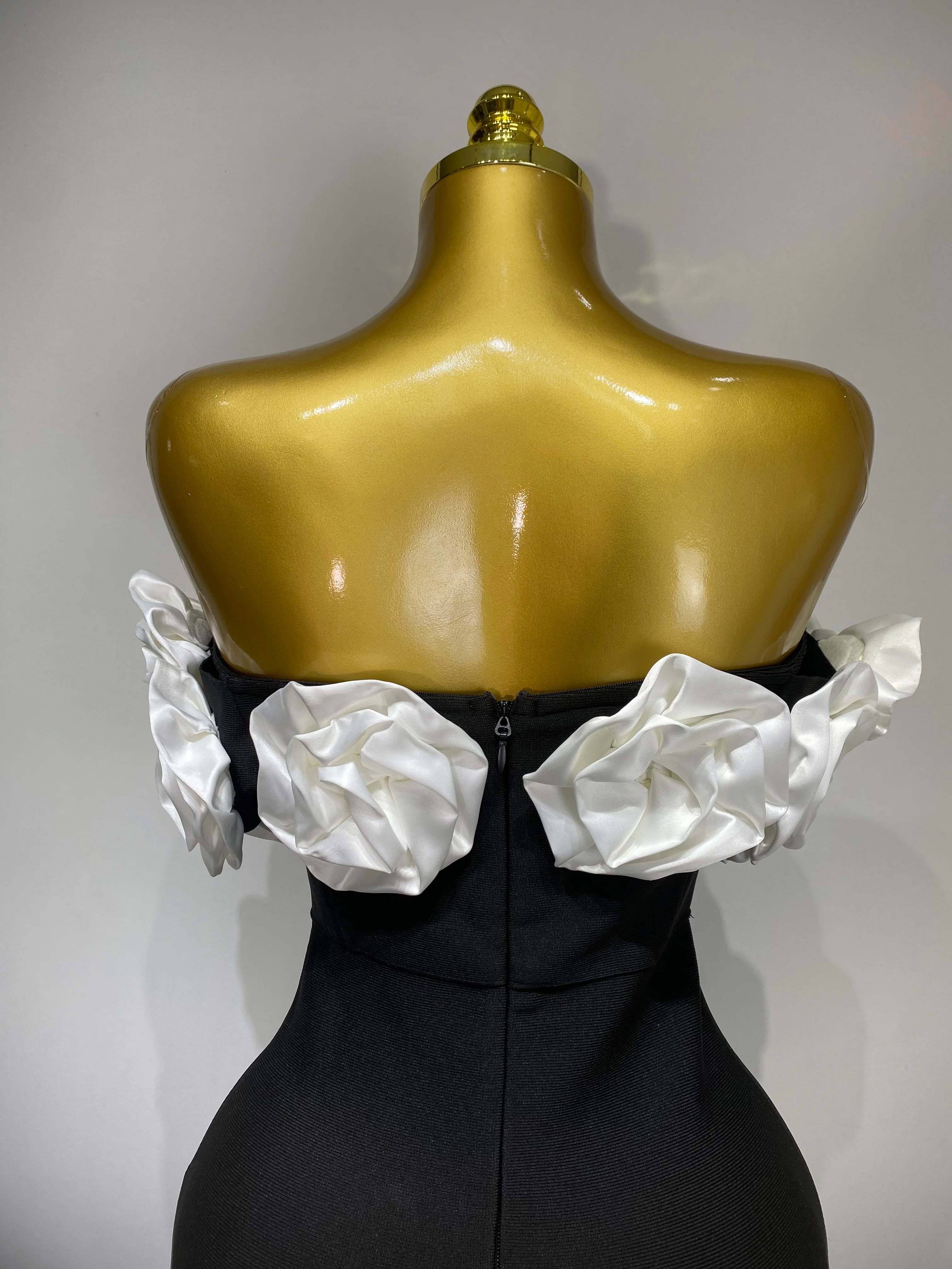 Women Luxury Rhinestone Celebrity Sexy Off Shoulder Flower Maxi Long Bodycon Bandage Dress Elegant Evening Club Party Outfit