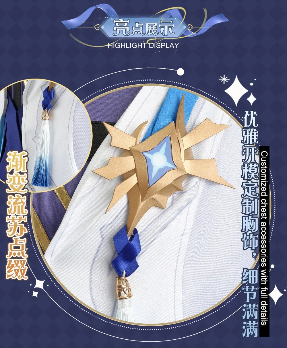 Honkai Star Rail Cosplay Sunday Costume Impact 3 Carnival Uniform Wig Headwear Anime Halloween Costumes for Women Men Hot Sale