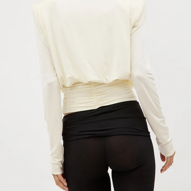 Slim Two Piece Set For Women Swinging Collar Long Sleeve Top High Waist Spliced Appliques Pant Casual Sets Female