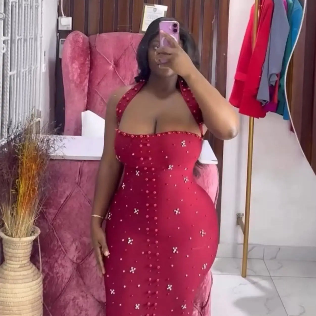 High Quality Women Sexy Halter Off the Shoulder Beading Rhinestones Bodycon Long Bandage Dress Evening Party Cocktail Vestido