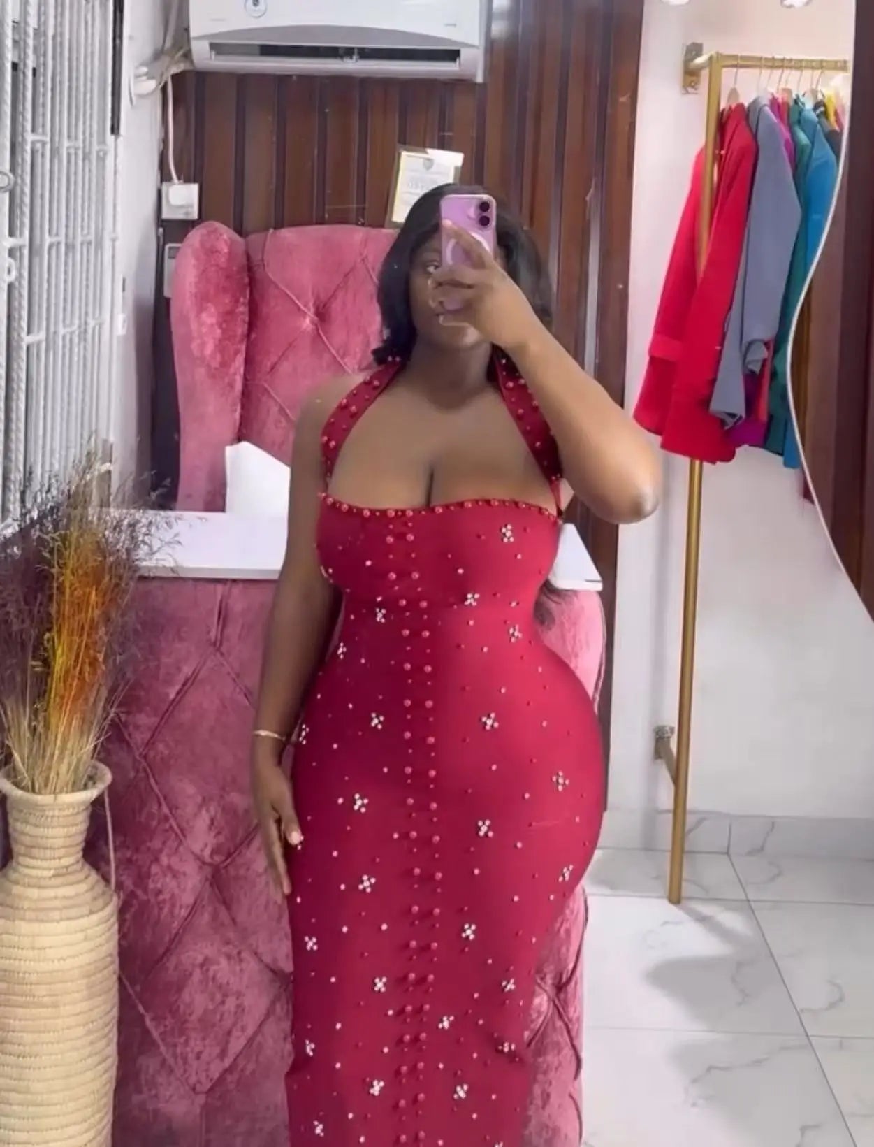 High Quality Women Sexy Halter Off the Shoulder Beading Rhinestones Bodycon Long Bandage Dress Evening Party Cocktail Vestido