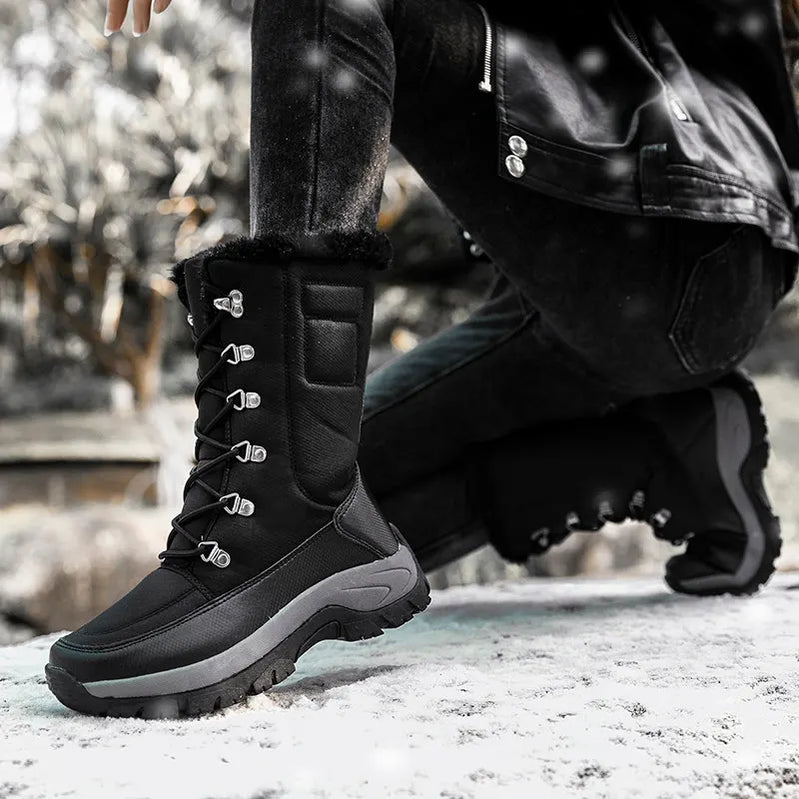 Women Shoes Winter Boots Waterproof Snow Boots Mid-Calf Plush Warm Boots Female Platform Outdoor Comfortable Booties for Women