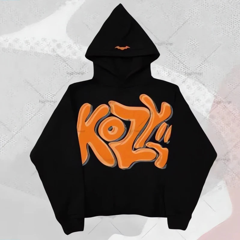 Spring Sweatshirt Woman Hip Hop Tide Alphabet Foaming Hoodie Men's Y2k Harajuku Street Retro Casual Loose Clothing Jackets Yellow