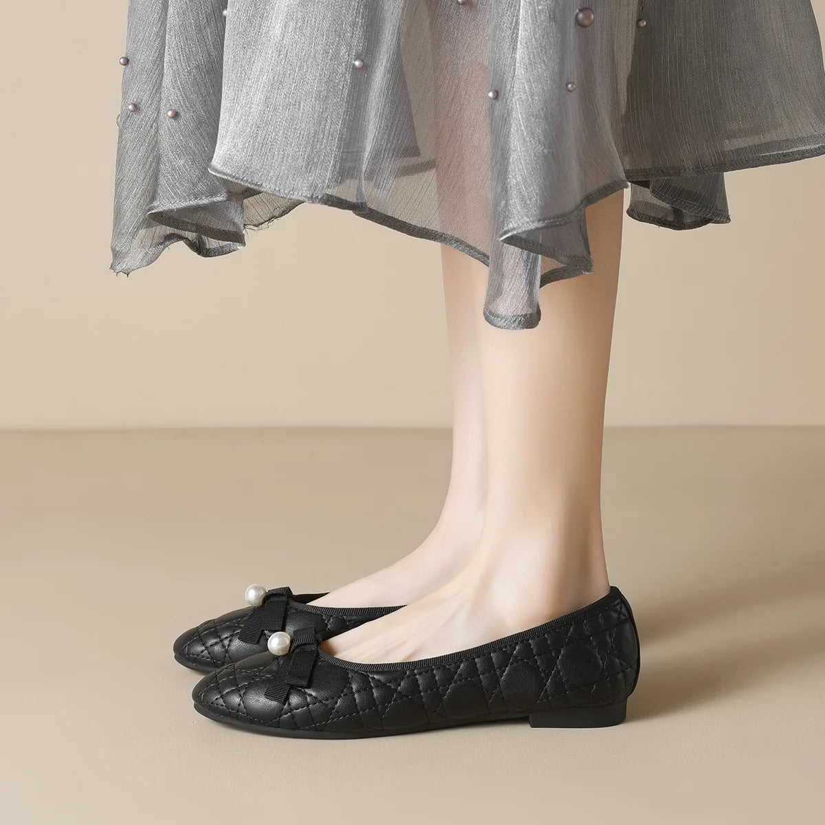 spring women's outdoor shoes Round toe design Black Mary Jane shoes Ladies casual flat shoes Work shoes Boat shoes 41-43