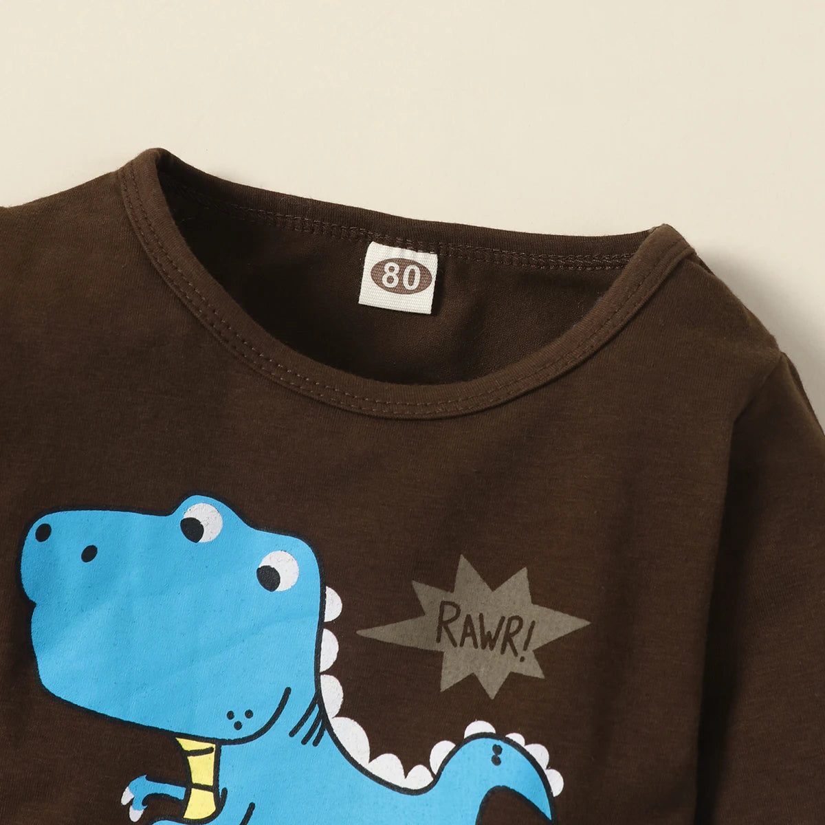 Autumn children's clothing casual cartoon home clothes set autumn clothing children's dinosaur underwear two-piece set