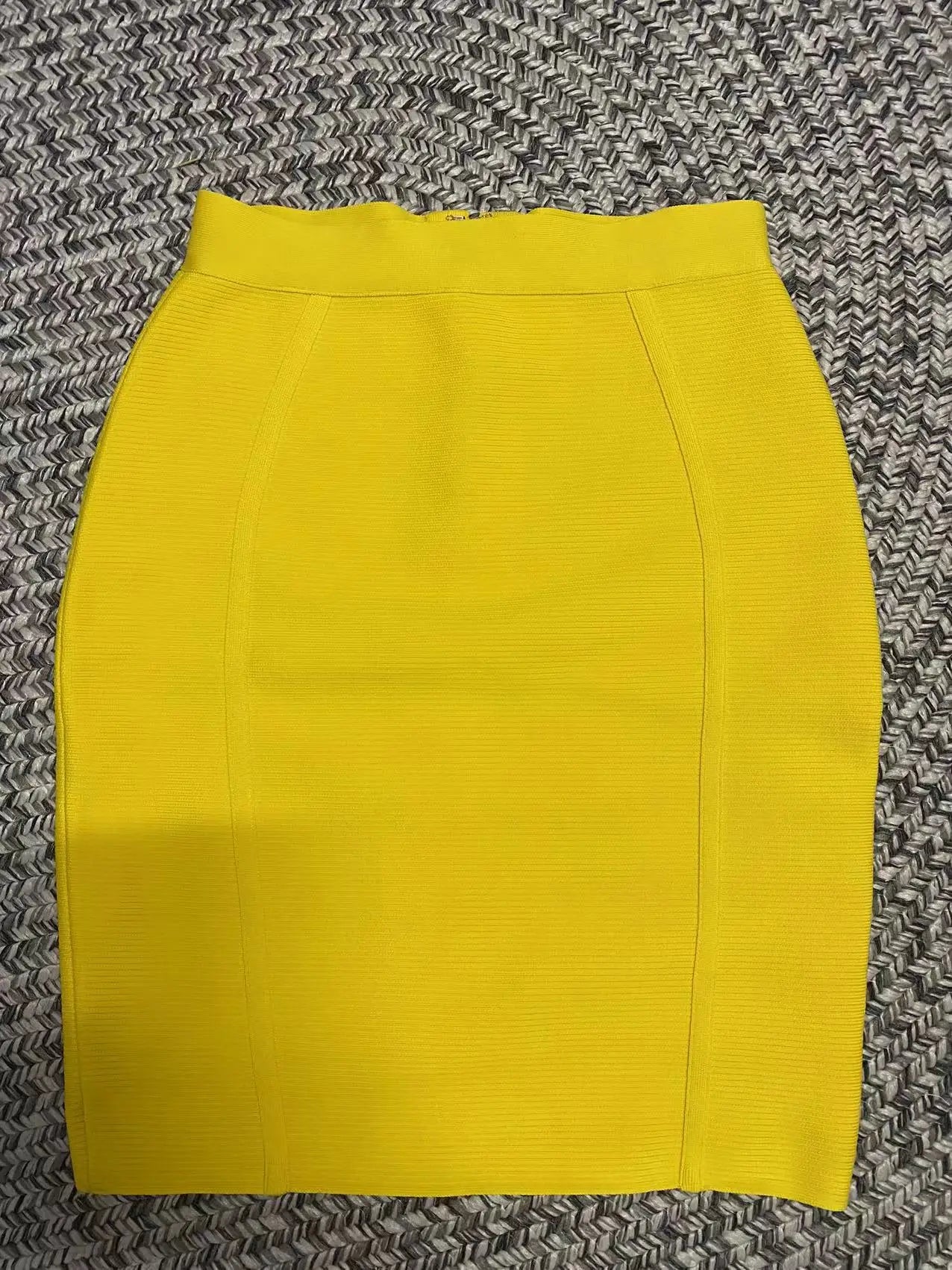 Yellow Color Women Sexy Bodycon Mini Skirt Rayon Bandage Fashion Nightclub Party Wear Celebrate Skirts High