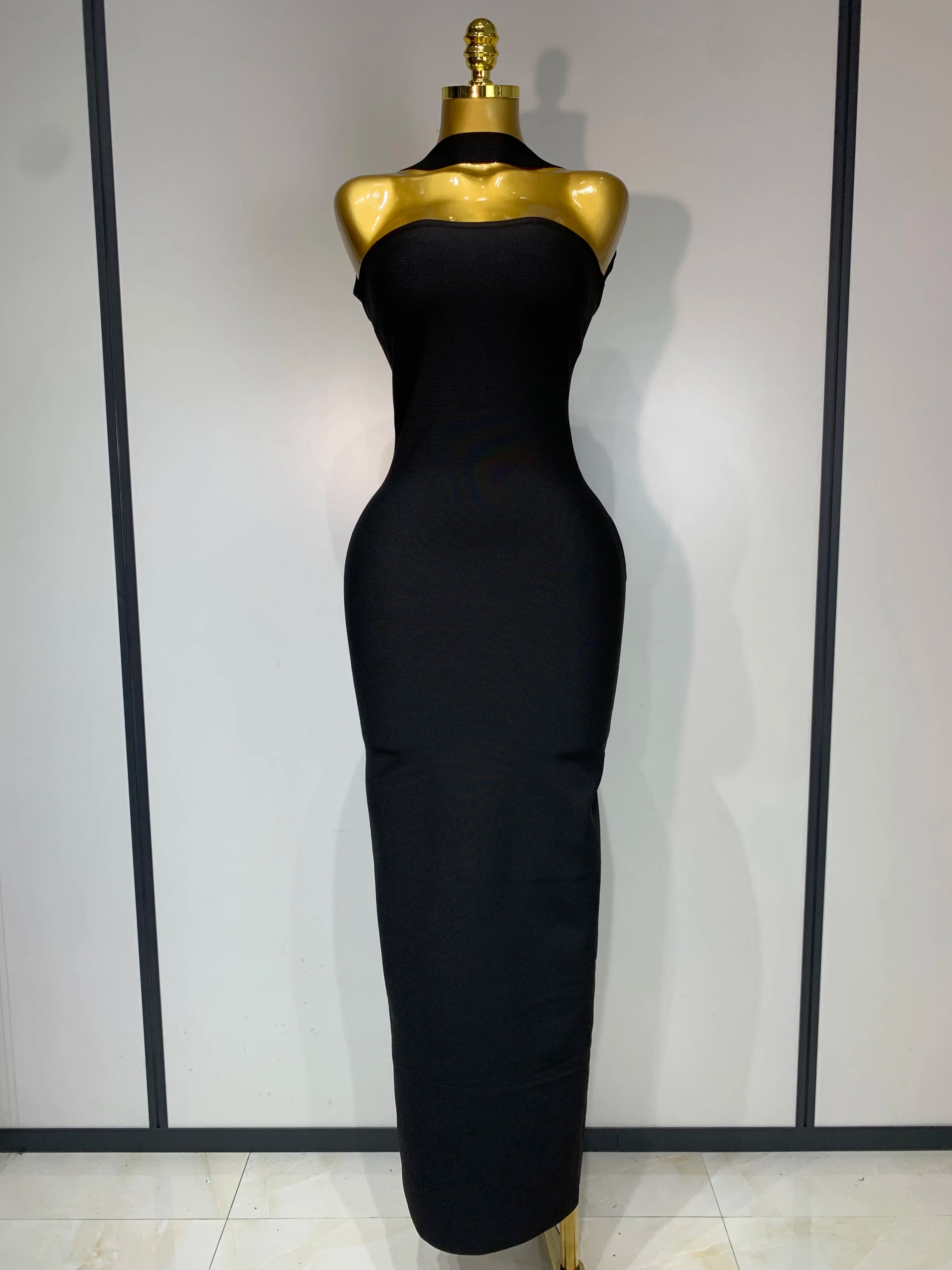 Women Sexy Backless Bodycon Bandage Dress Sleeveless Maxi Long Elegant Dresses 2025 Luxury Birthday Dress Club Party Outfit