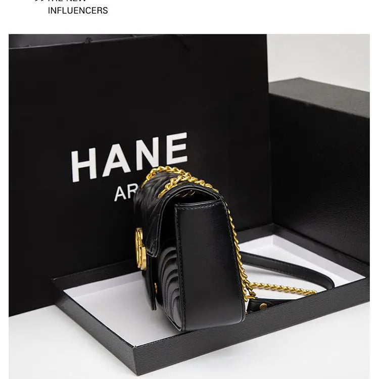 Designer style bag - 2025 hit product - Retro high-end diamond-shaped chain leather bag - Fashionable and classic crossbody bag