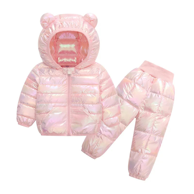 Winter Children Clothing Sets Baby Boy Warm Hooded Down Jackets Pants Clothing Sets Baby Girls Boys Snowsuit Coats Ski Suit 5