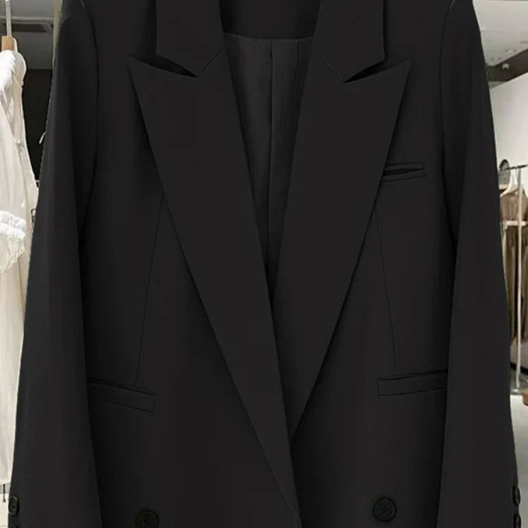 Chic Office Lady Blazer Women's Coats Spring Autumn Female Tops Street Trend Ladies Outerwear Blazers for Women Jacket Clothing Black