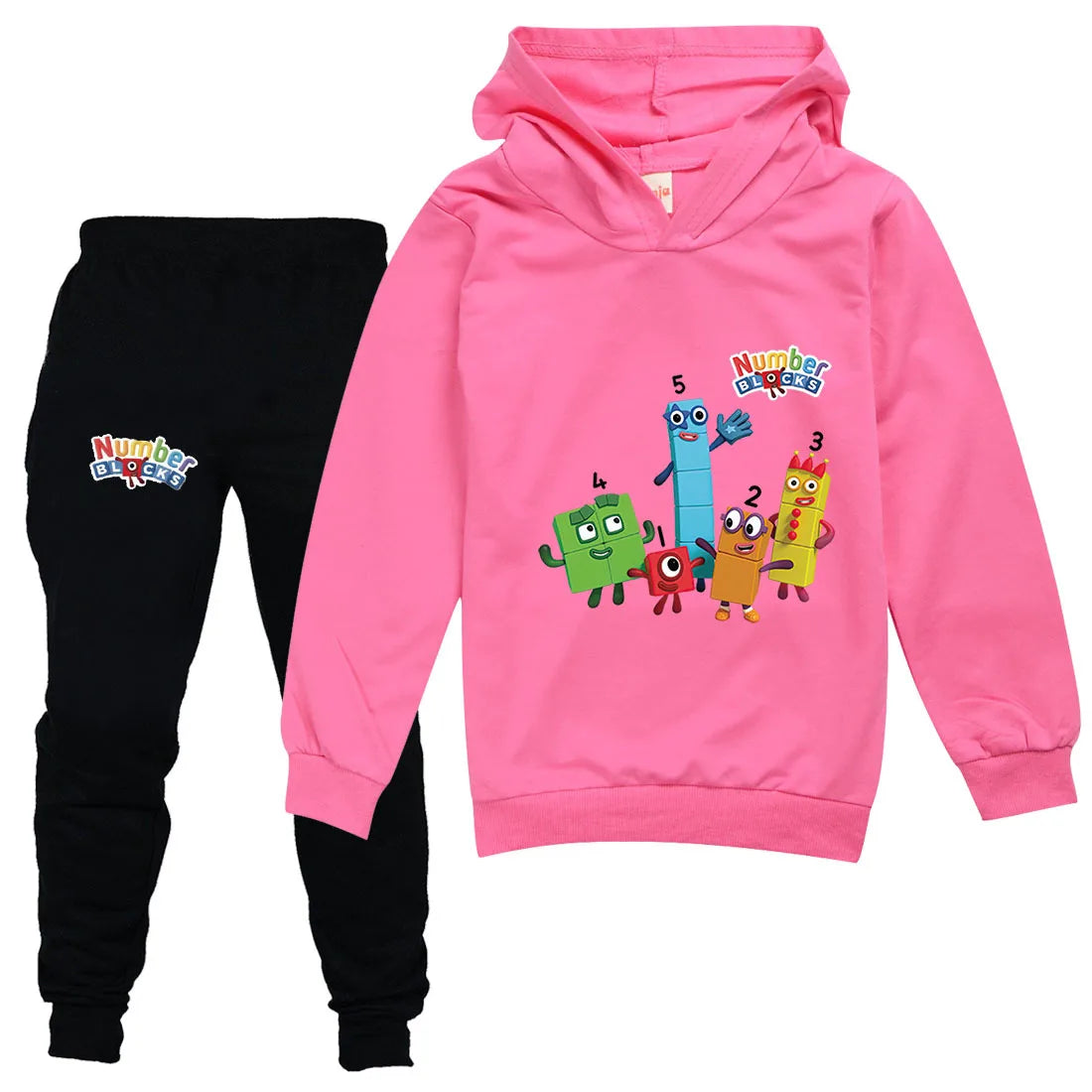 Number Blocks Clothes Kids Pullover Hoodies Navy Pants 2pcs Sets Boys Cartoon Sportsuit Toddler Girls Outfits Children's Clothing COLOR 22