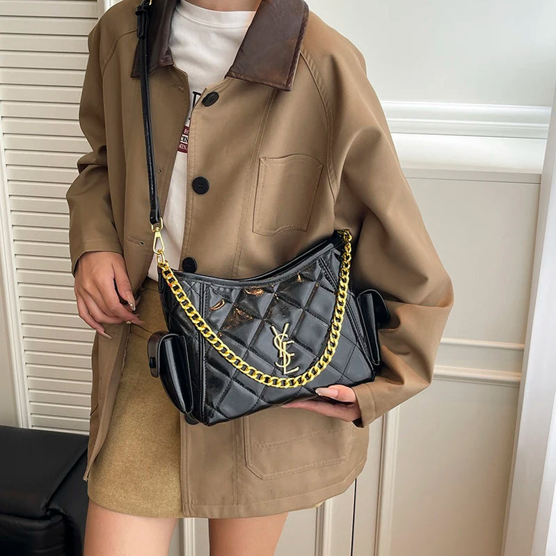 Women’s Luxury Leather Stylish Classic Tote Fashion Bag Elegant Designer Shoulder Crossbody Handbag For Daily Chic Style