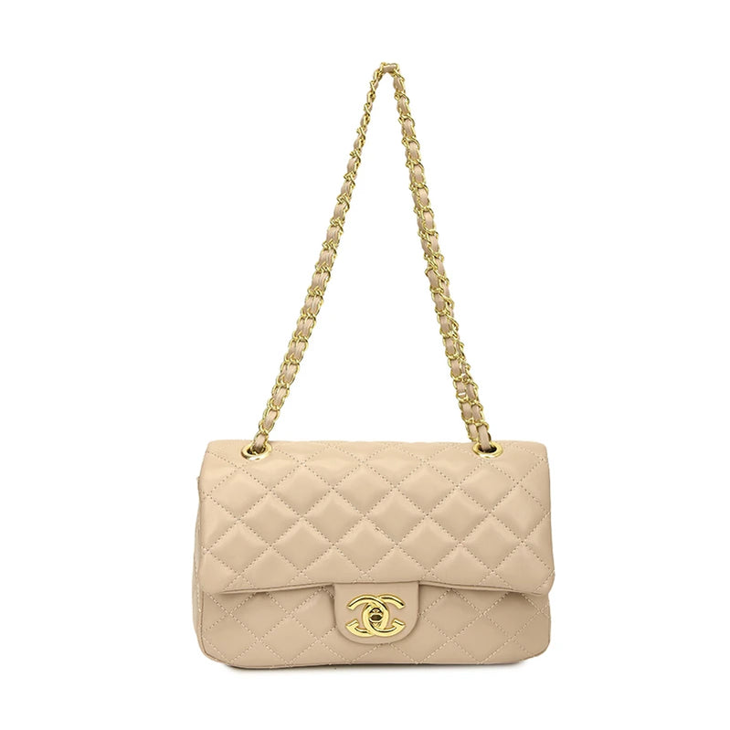 Luxury design chain strap crossbody bag, handheld small square bag, fashionable zipper wallet, women's shoulder bag