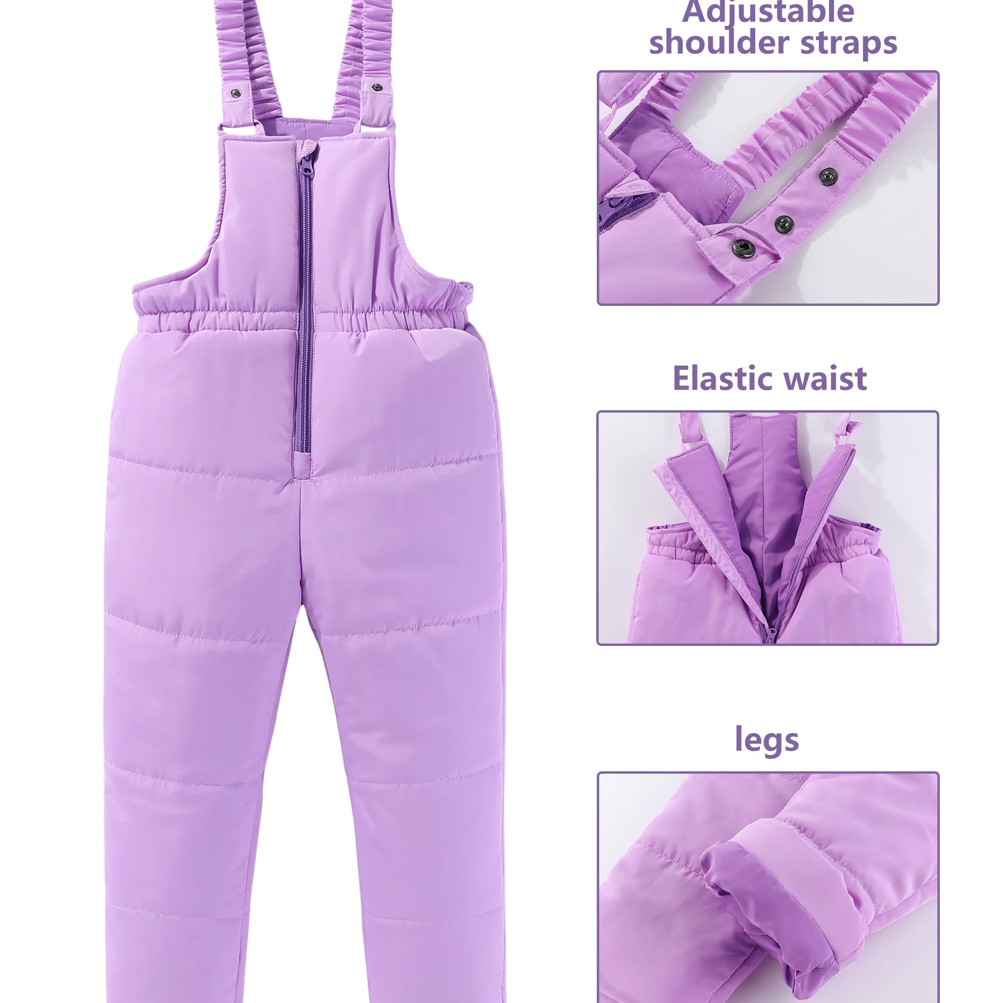 4-7T Kids Girls Ski Suits Winter Warm Coat Jackets Pants Snowboard Skiing Suit Set Snow Suits Thick Cotton Padded