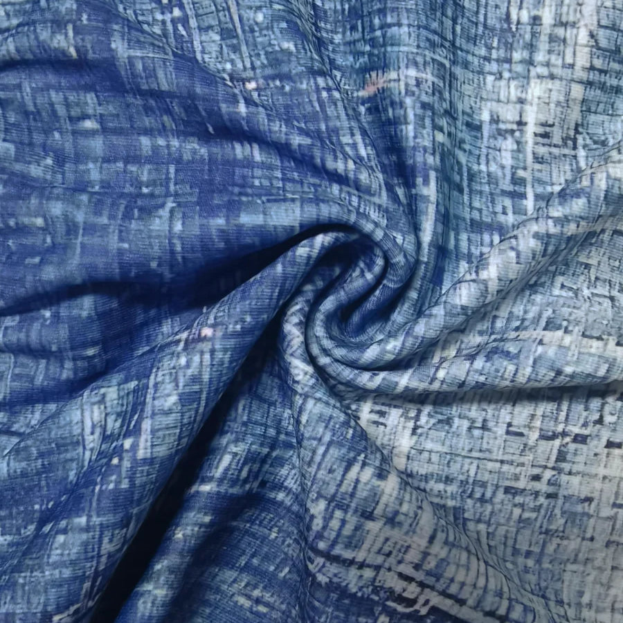 LW Plus Size Imitaton Denim Pocket Design Regular Fit Pants Set 2023 Women Autumn Winter Gradient Print Two Pieces Matching Sets