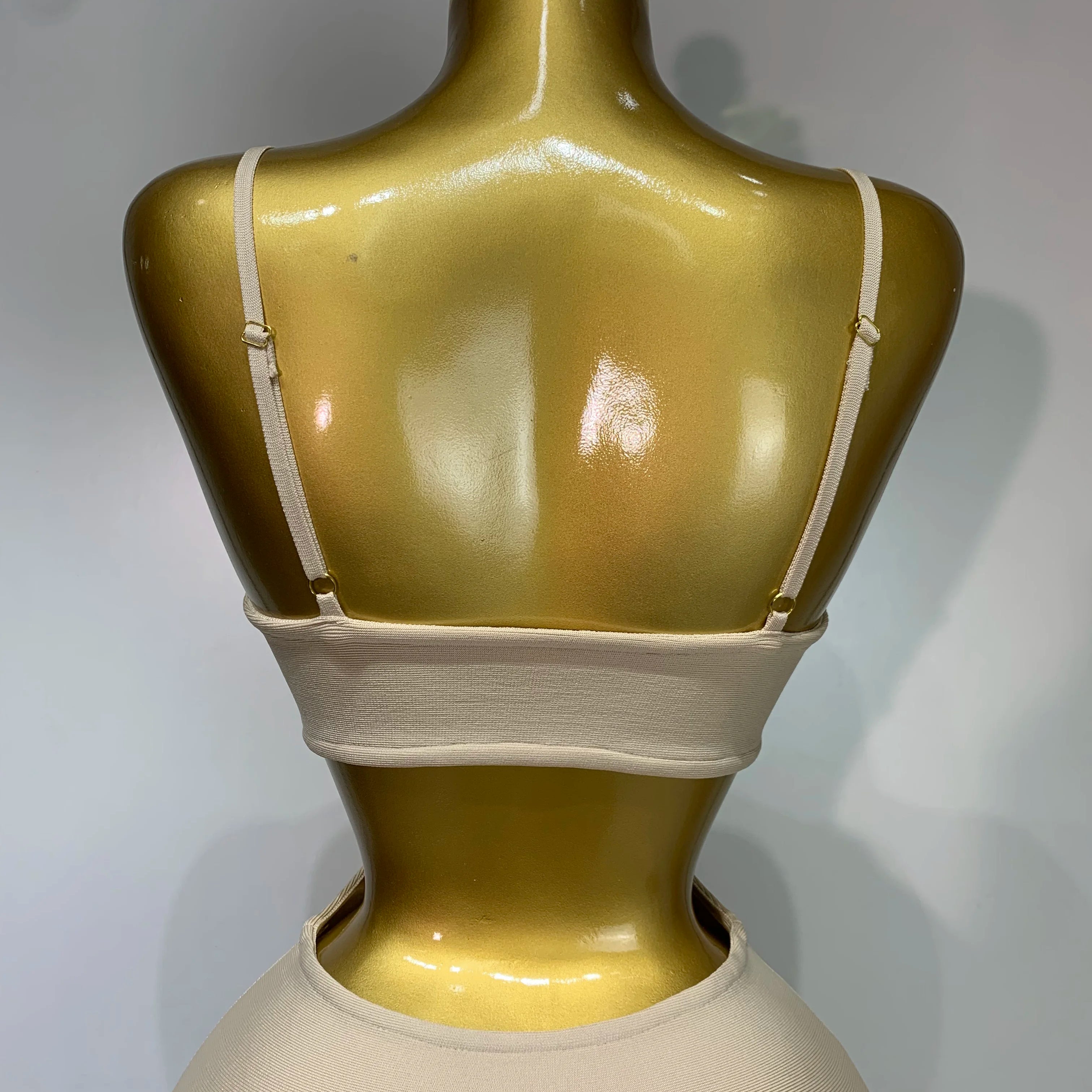 Women Sexy V Neck Backless Khaki Bodycon Bandage Dress 2025 Celebrity Elegant Evening Club Party Luxury Birthday Dress