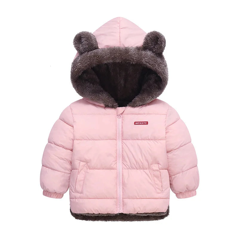 Cashmere Children Coat Winter Thicken Warm Down Jacket Boys Girls Zipper Hooded Kids Jacket Coats Outwear Children Clothing Type 6