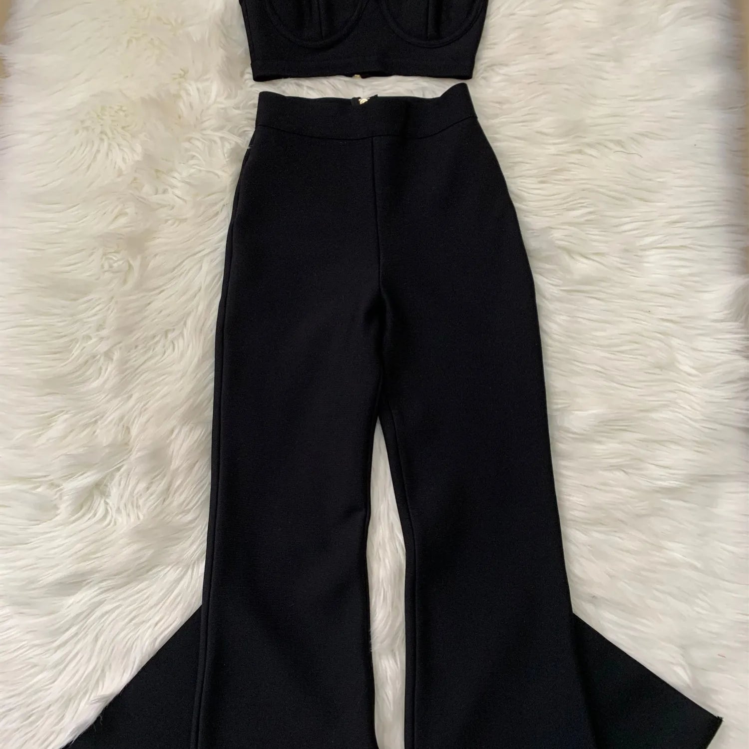 High quality Blue Two Pieces Set Bodycon Rayon Bandage Set Evening Party Sexy Fashion Outfit