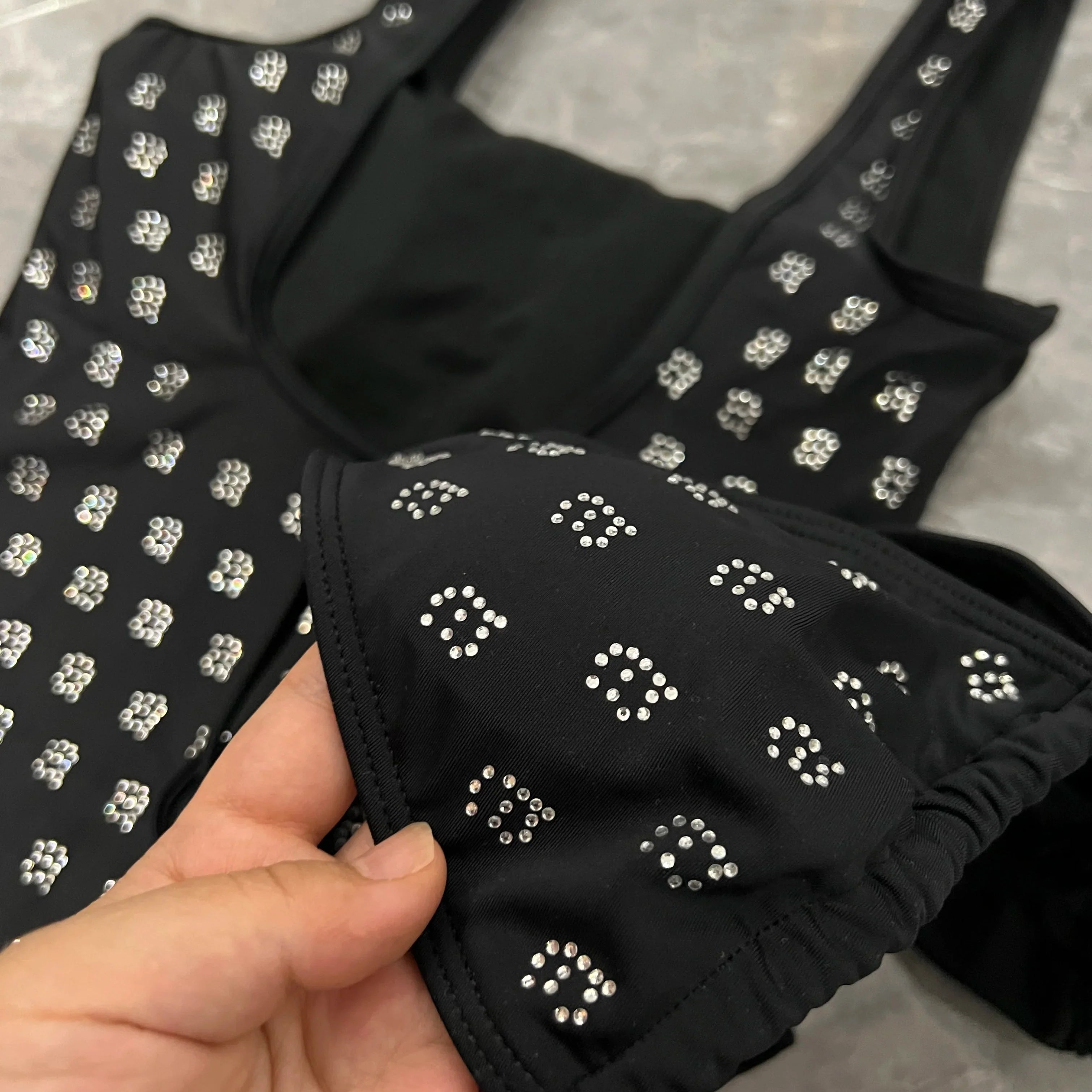 newest Fashion brand Women swimwears diamonds letters Swimwear Women swimsuits lady bikinis suits S M L XL