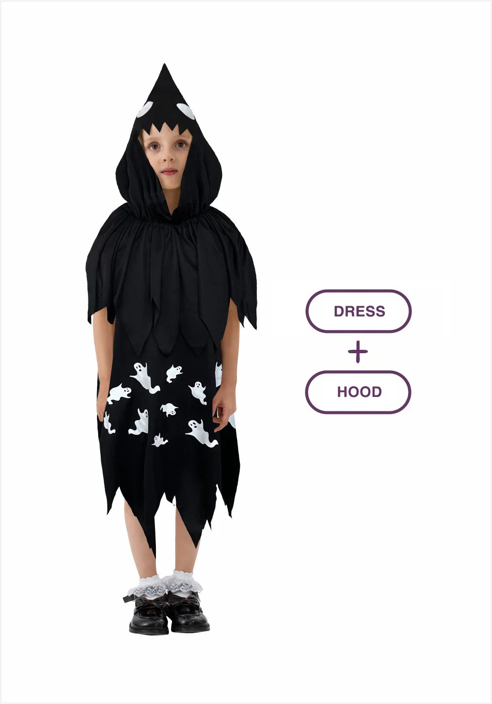 Kids Boys Girls Cute White Ghosts Demons Role Play Costumes Kids Costume Shows Halloween Theme Party The Black Ghost