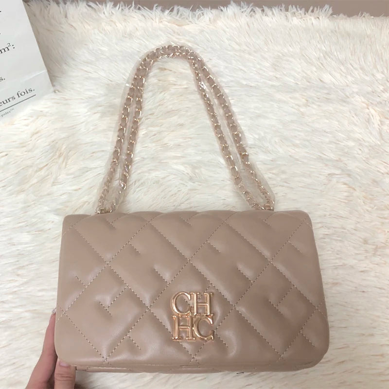 Designer Luxury Brand Chain Bag Fashion Italian Sewing Line Square High Quality PU Material 2025 New Women's Crossbody Bag