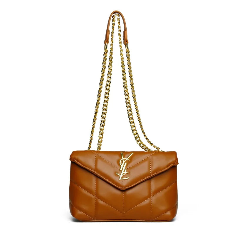 Chic Leather Handbag For Women Crossbody Bag Shoulder Bag Messenger Style Elegant Luxury Brand Famous Designer Ladies