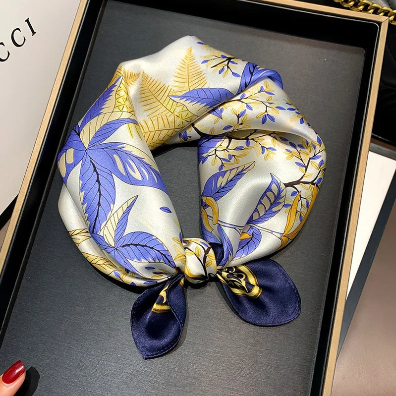 53cm Pure Silk Scarf Women Square Scarves Foulard Hairbands Lady Luxury Designer Female Bandana Neck Kerchief Ties Bandana Hijab 53cm Silk Scarf 18 53X53CM