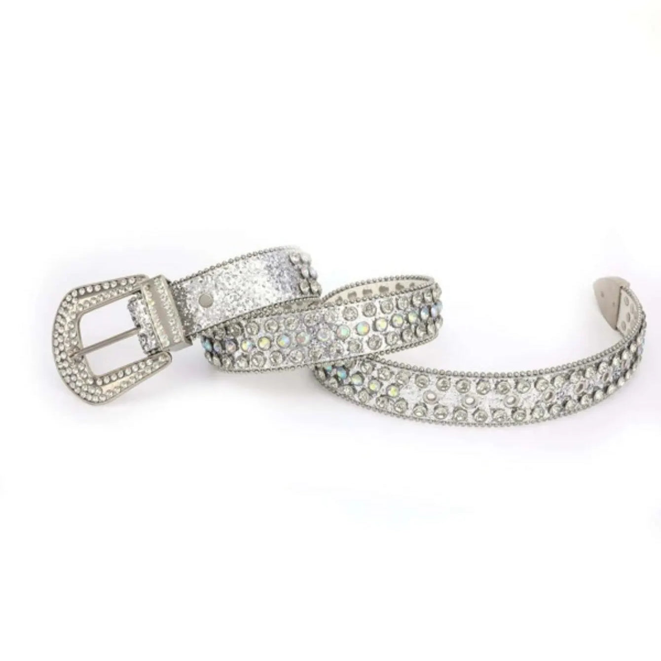 Women's Jeans Rhinestone Large Size Belt Men's Belt Western Denim Shiny Rivet Design Leather HipHop Punk Rock Y2K Style Belt