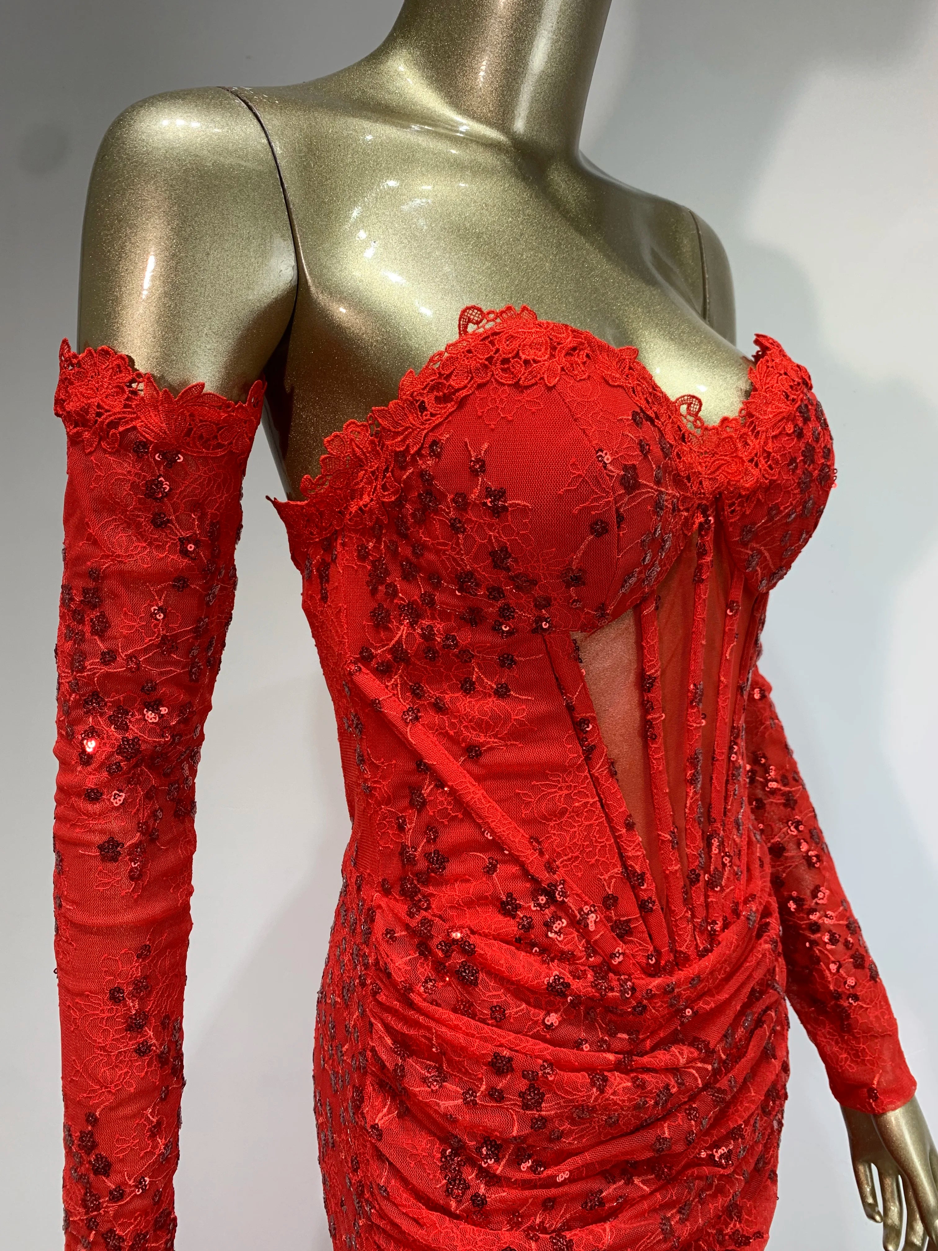 Women Summer Sexy Off Shoulder Lace Sequins Red Maxi Long Bodycon Dress 2024 Elegant Evening Party Club Dress Vestido